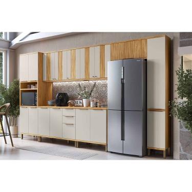 Imagem de Cozinha Modulada Ronipa 7 Peças Sauvignon C7P105 Amendoa/Off White