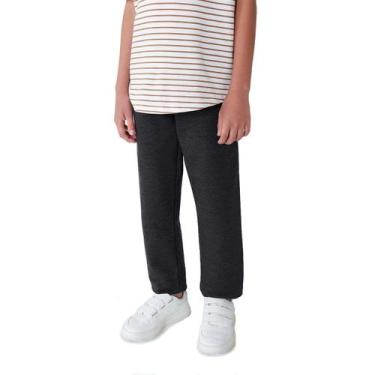 Imagem de Calça Básica Infantil Menino Em Moletom - hering, 012, Preto