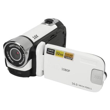 Imagem de TOPINCN Câmera Digital de 16 MP, Gravação de Vídeo 1080p, Tela Giratória de 2,4 Polegadas, Zoom Digital 16x e Luz de Preenchimento, para Viagens, Casamentos, Filmes de Bebês (branca)