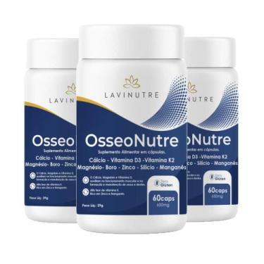 Imagem de OsseoNutre D3 2000UI K2 Cálcio Magnésio Boro Silício-2 MESES - Lavinut