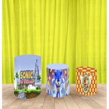 Imagem de Capa Para Trio De Mesas Cilindro Sonic 1 - Fantasia Brás