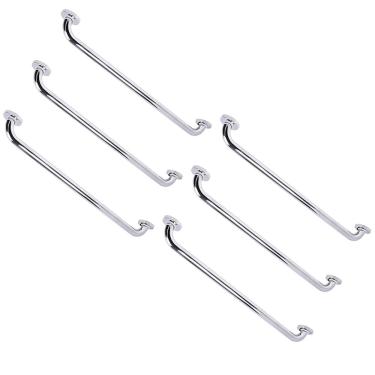 Imagem de Barra de Apoio Alca 80cm kit 6 Uni Acessibilidade Deficiente Cadeirante Idoso Banheiro Box Seguranca Corrimao Corredor