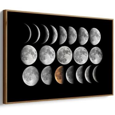 Imagem de Quadro decorativo Fases da Lua - Mioquadros, 90x60 cm, Tabaco