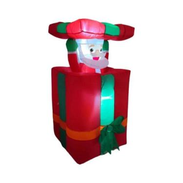 Imagem de Papai Noel Inflável De 1,5m Com Luzes LED, Decoração De Natal Para Jar
