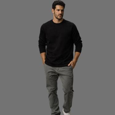 Imagem de Blusa Moletom Masculina Manga Longa Gola Careca Canelada Malwee-Masculino