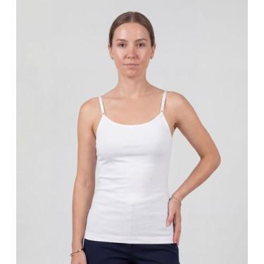 Imagem de Regata Feminina Em Poliamida All Free Branco, G, Branco