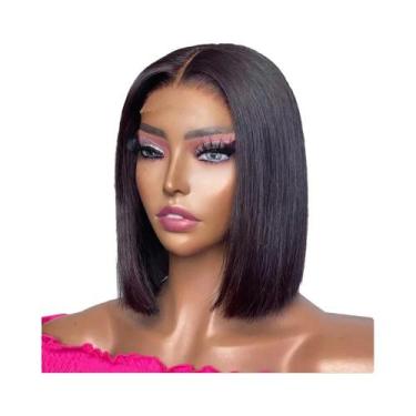 Imagem de Peruca bob brasileira com cabelo liso natural, cabelo curto, à venda, 