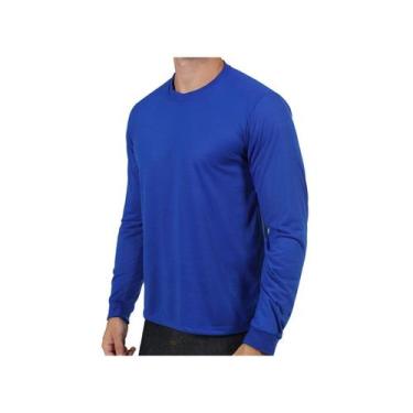 Imagem de Camiseta Manga Longa 100% Poliester - DH Pollo, Azul royal, G2