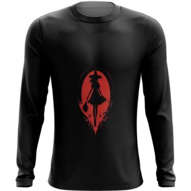 Imagem de Camiseta Manga Longa Bruxa Halloween Vermelha 7 - Kasubeck Store, INF 