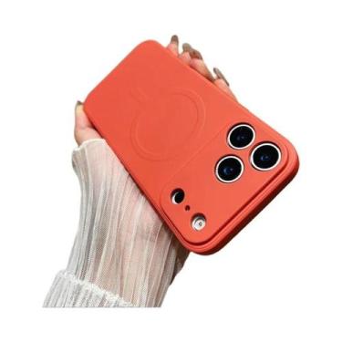 Imagem de Capa De Silicone Líquido Fosco Com Carregamento Sem Fio Magsafe Para i