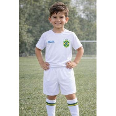 Imagem de Camisa Dry Fit Brasil Copa do Mundo Camiseta Infantil - - Olv Vest, 8,