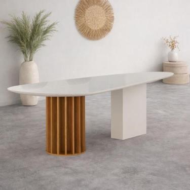 Imagem de Mesa de Jantar Orgânica com vidro 2 Torres 2x1 Arbo Design