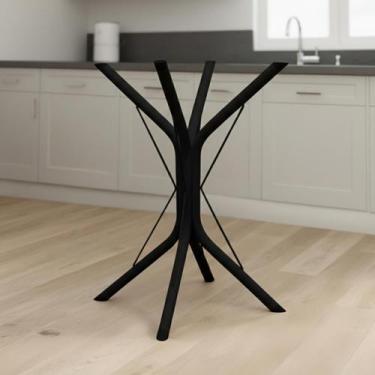 Imagem de Pé Base de Mesa Industrial Aço Tubular Forte 4 Apoios para Tampo de Ma