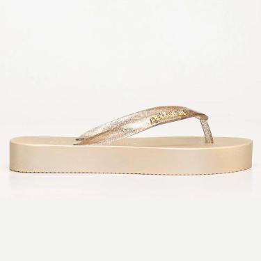Imagem de Chinelo Feminino Fresh Up Glitter Ouro Light Petite Jolie PJ7705-Feminino