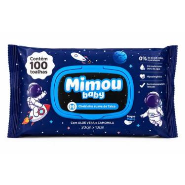 Imagem de Lenços Umedecidos Mimou Baby 100 Toalhas Cheirinho Talco - Mmimou Baby