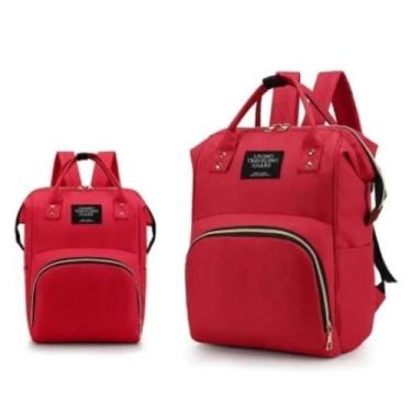 Imagem de Mochila Maternidade Bolsa Mamãe Bebê Multifunção JIMMY cores:vermelho 