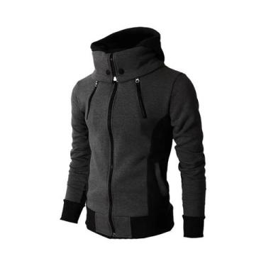 Imagem de Jaqueta Bomber Masculina Slim Fit Com Capuz De Moletom, Zíper, Casual,