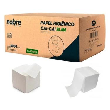 Imagem de Papel Higiênico Cai-Cai 10x20cm Caixa 8000 Folhas - Nobre