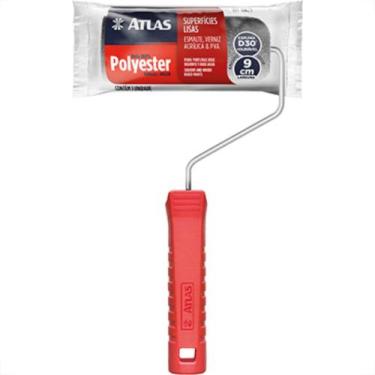 Imagem de Rolo Atlas Espelho Placa.Poliester Cinza 09Cm 406
