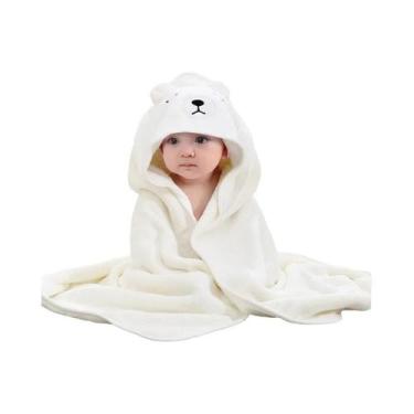 Imagem de Roupão De Banho Infantil Com Capuz Em Formato De Animal, Toalha Macia 