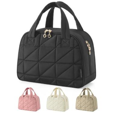 Imagem de Bolsa de higiene pessoal BAGSMART Travel Large Wide-open com alça pret