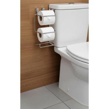 Imagem de 2x Porta Papel Duplo Caixa Descarga: 2 Rolos, Sem Furos - Congratulati