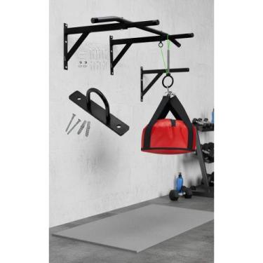Imagem de Barra Fixa Multifuncional Academia Musculação Epoxi Preto - Congratula
