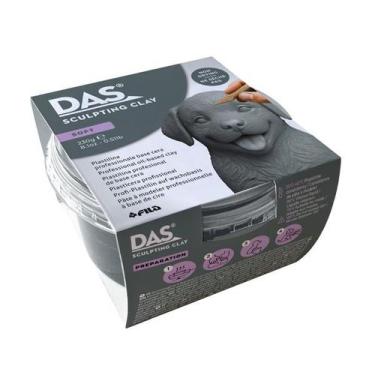 Imagem de Massa para Modelar Sculpting Oil Clay Soft 230g DAS Cinza, Cinza, SOFT