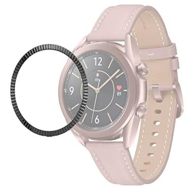 Imagem de Moldura Textura Ondulada compatível com Samsung Galaxy Watch 3 41mm (Preto) - Marca LTIMPORTS