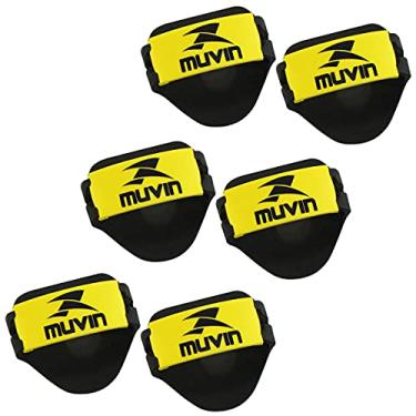 Imagem de Kit 3 Pares de Luvas de Musculação em EVA Ajustável Muvin Basics - Academia - Treino - Ginástica - Fitness - Mais Aderência aos Aparelhos e Evita Lesões (Preto/Amarelo)