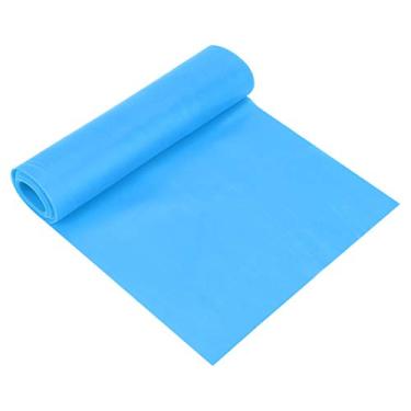Imagem de Faixa elástica de ioga, faixa elástica de 2 m para ioga, faixa de resistência para exercícios físicos, acessório para cinto (azul)