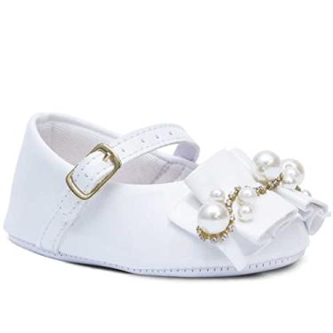 Imagem de Sapatilha Bebe Pópidi Menina Pérola Sanfonado 01.06 (Branco, BR, Bebê, Alfa, P)