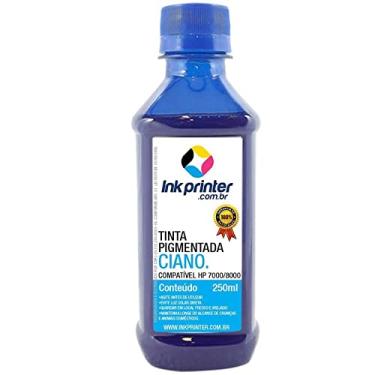 Imagem de Tinta Pigmentada Inkprinter Ciano para Impressora Hp Série 7000, 8000 (250ml)