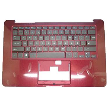 Imagem de Teclado portátil vermelho PalmRest&Grey para Positivo H003-33 YMS-0075-B D1459 Brasil BR Blue Mark Sem Touchpad