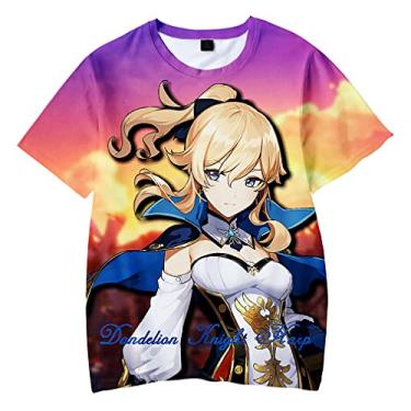 Imagem de Jean Shirt Cosplay Cute Funny T-Shirt with Short Sleeve Genshin Impact Tops