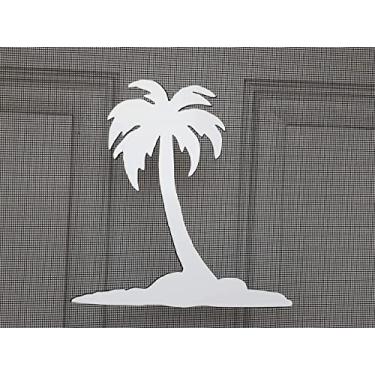 Imagem de DCentral Imãs de tela flexíveis Island Palme; frente e verso. Segurança branca mais fácil de ver dia e noite. Decorativo. Ajuda a parar de entrar nas telas, cobre pequenas lágrimas em telas tamanho 16,8 cm X 16,8 cm