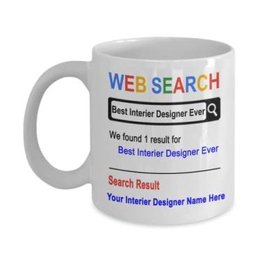 Imagem de Caneca de designer de interiores personalizada, melhor caneca de designer de interiores, caneca de designer de interiores, presente para designer de interiores, ideia de presente de cesta de natal de aniversário de designer de interiores