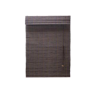 Imagem de Persiana Bambu Romana Marrom 100 (L) X 220 (A) cm Cortina Madeira Roman Shade C/ Bandô 1,00 x 2,20