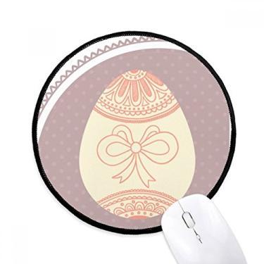 Imagem de DIYthinker Tapete de mouse de ovo colorido bonito religião do dia de páscoa tapete redondo para computador