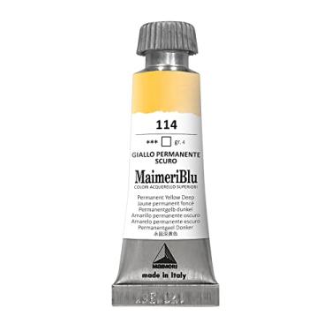 Imagem de MAIMERI BLU Tinta Aquarela Profissional Bisnaga 12ml, Amarelo Permanente Escuro