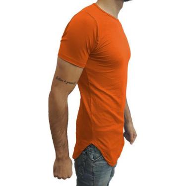 Imagem de Camiseta Longline Oversized Básica Slim Lisa Manga Curta - Sjons Modas