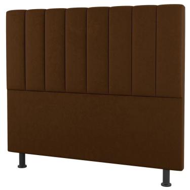 Imagem de Cabeceira Cama Box Casal King Cora 195cm Suede Terracota