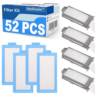 Imagem de 52 filtros Medihealer CPAP compatíveis com Dreamstation 2: Inclui 4 filtros pré-montados + 22 filtros de pólen + 22 filtros ultrafinos, suprimentos de substituição de filtros CPAP, kit de filtro de montagem reutilizável.