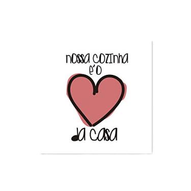 Imagem de Arte Maníacos Quadro Decorativo Nossa Cozinha é o Coração da Casa - 50x50cm