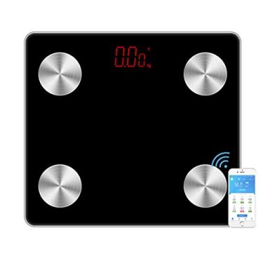 Imagem de medição inteligente de indicadores de corpo humano escala de peso bluetooth all-inclusive led escala de gordura corporal balança eletrônica de precisão para casa