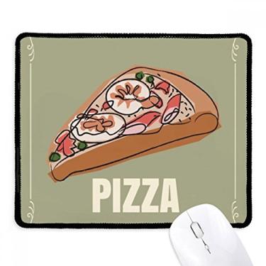 Imagem de Slice of Pizza Italy Sea Foods Mousepad borda costurada tapete de borracha para jogos