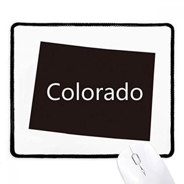 Imagem de Mousepad com contorno do mapa dos EUA Colorado America Tapete de borracha para jogos