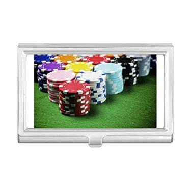 Imagem de Porta-cartões de visita com foto de jogo de mesa verde com chip