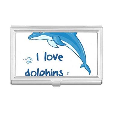 Imagem de Estojo com porta-cartões I Love Dolphins Illustrate