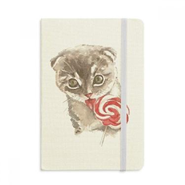 Imagem de Caderno em aquarela Little Cat Lollipop oficial de tecido rígido clássico diário